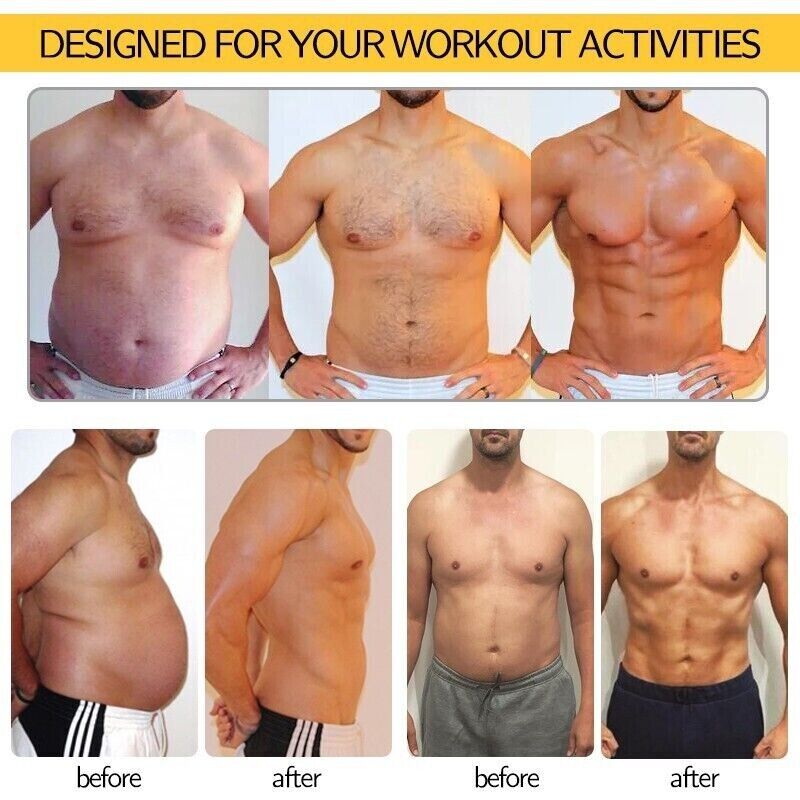 Men Slimming Compression Body Shaper Waist Trainer Sauna Sweat Tank Tops Vest