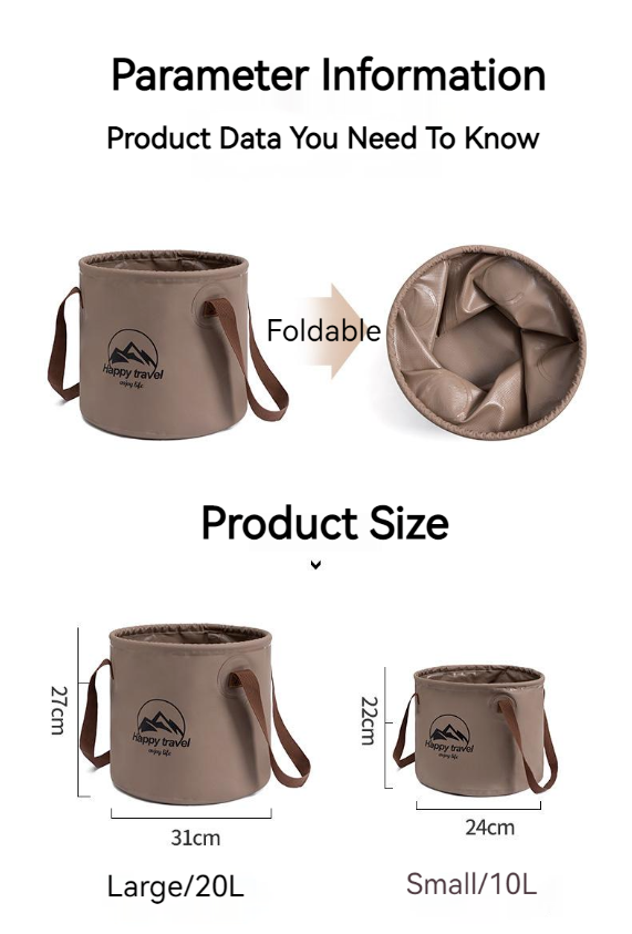 Outdoor Portable Foldable Wash Basin Travel Camping Fishing Foot Soaking Bucket