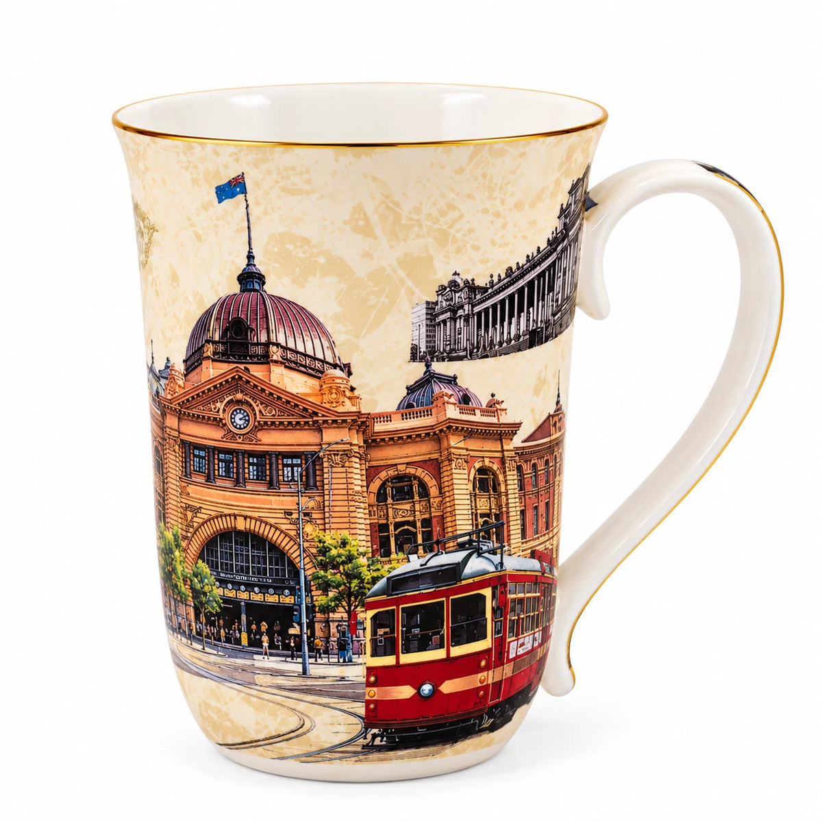 1-6x Melbourne Australia Souvenir Coffee Mug 405ml Fine China Tea Cup Gift Boxed