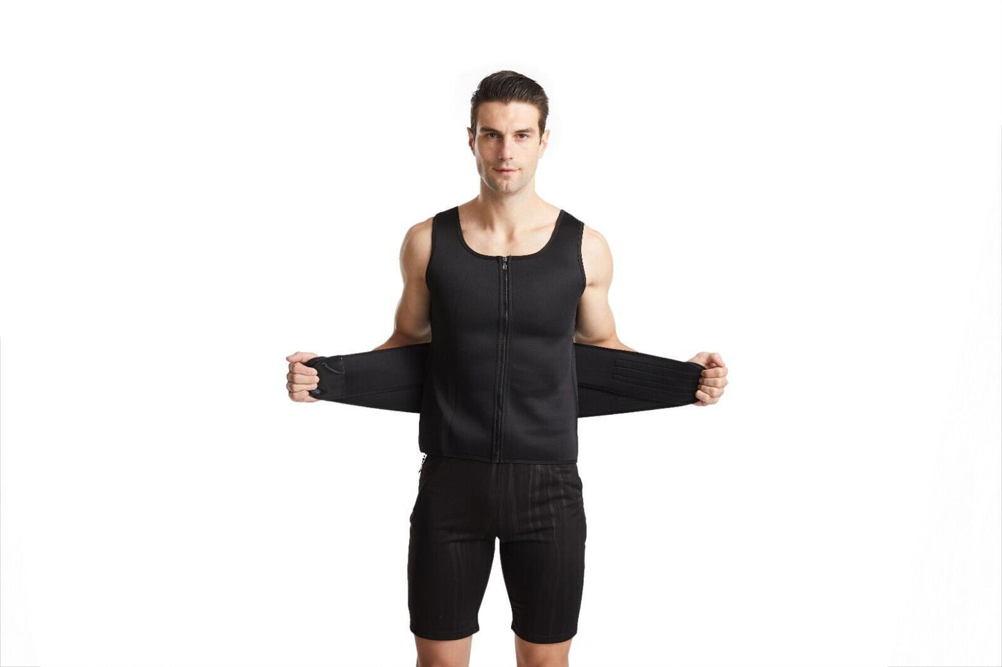 Men Slimming Compression Body Shaper Waist Trainer Sauna Sweat Tank Tops Vest