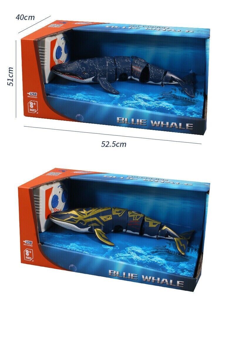 Mini 2.4G Remote Control Spray Water Shark Blue Whale Diving Children's toys