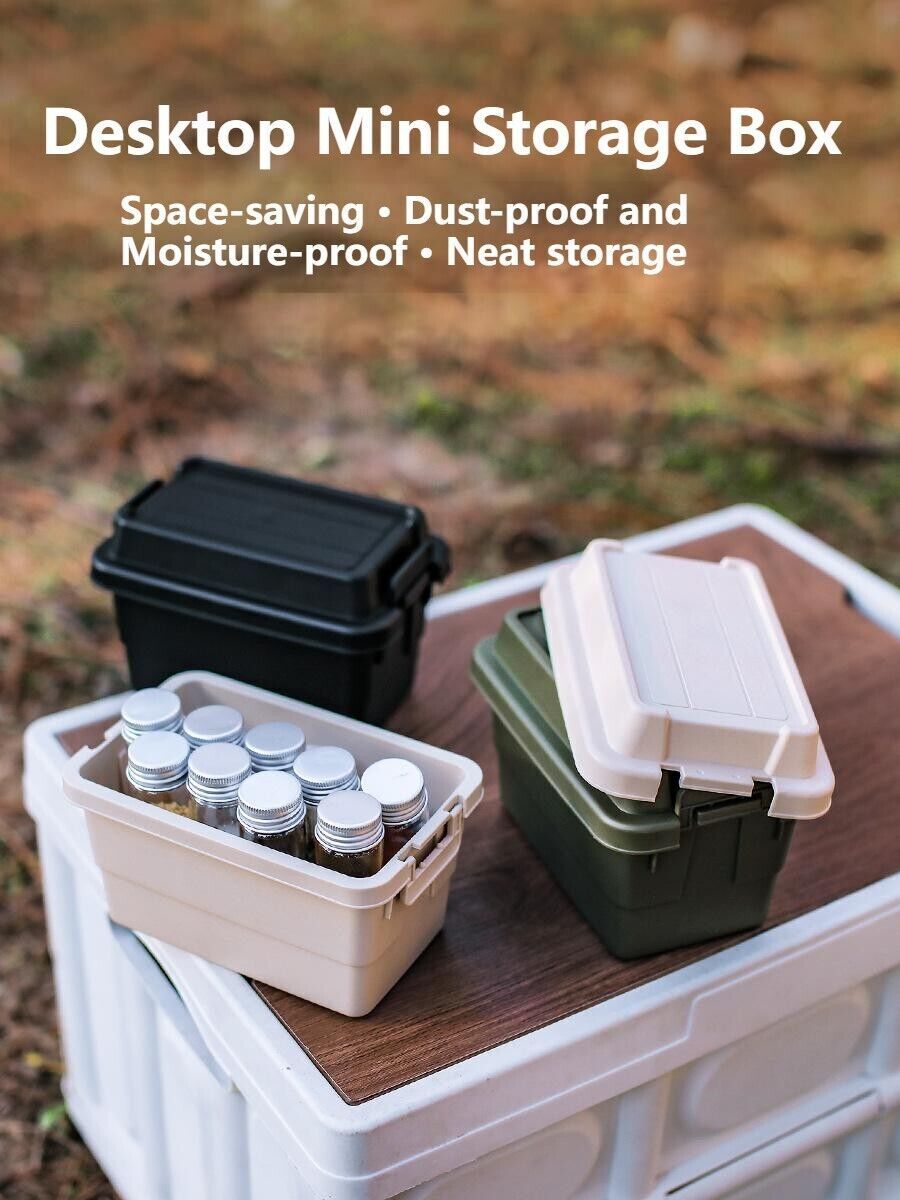 Outdoor Desktop Mini Storage Sundries Box Organizer Camping BBQ Tool Organizer