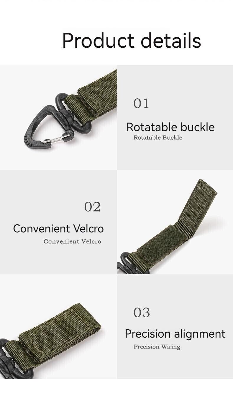 Multifunction Backpack Carabiner 360° Rotat Triangle Buckle D-ring Keychain