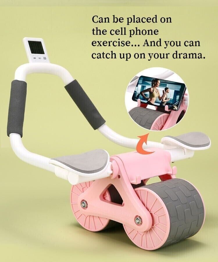 Automatic Rebound Wheel Roller Abdominal Ab Fitness Training Anti Slip Equipment