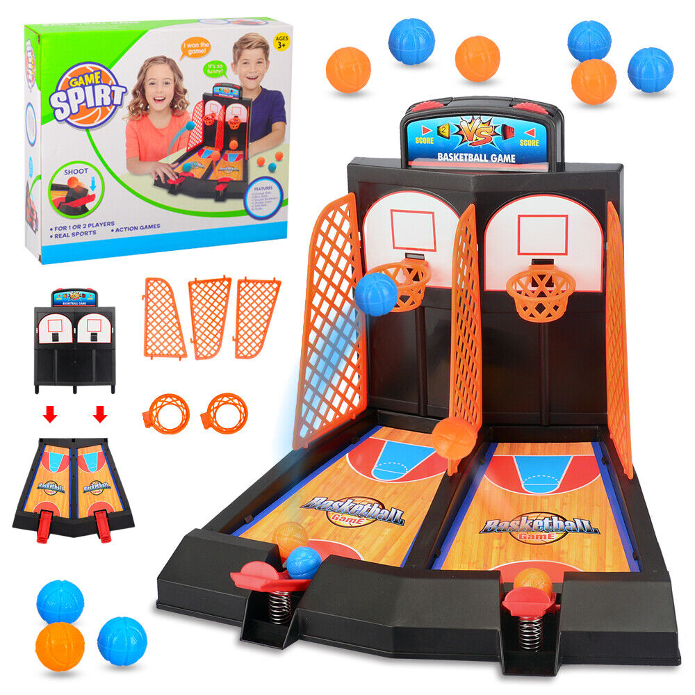 Mini Basketball Shooting Game Toy Desktop Indoor Table Games Set Kids Boys Gift