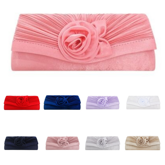Fashion Evening Clutch Bag Women Pleated Bridal Banquet Wedding Party Handbag