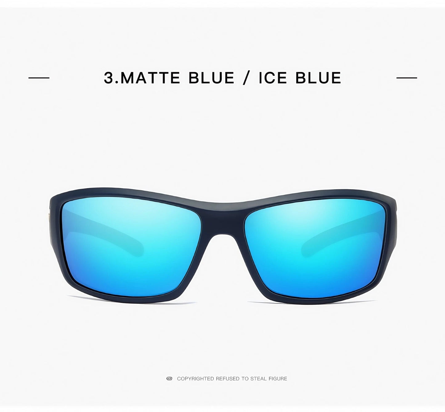 Men Polarized Sports Sunglasses Lightweight Wrap Around Shades Driving Cycling # 201909