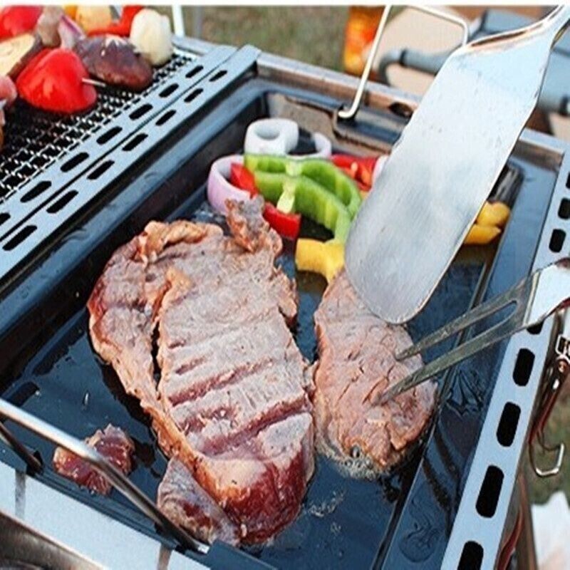 Camping Cooking Large Frying Plate Non-stick Grilled Fish Barbecue Baking Pan