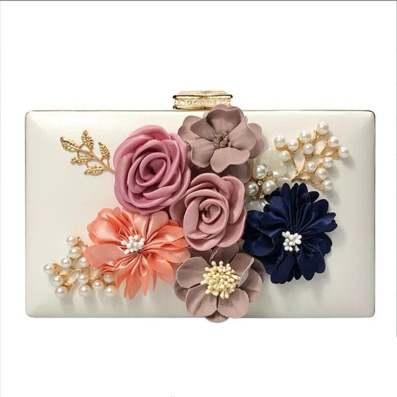Women Ladies Evening Clutch Dinner Bag Purse Wedding Party Bridal Chain Handbag