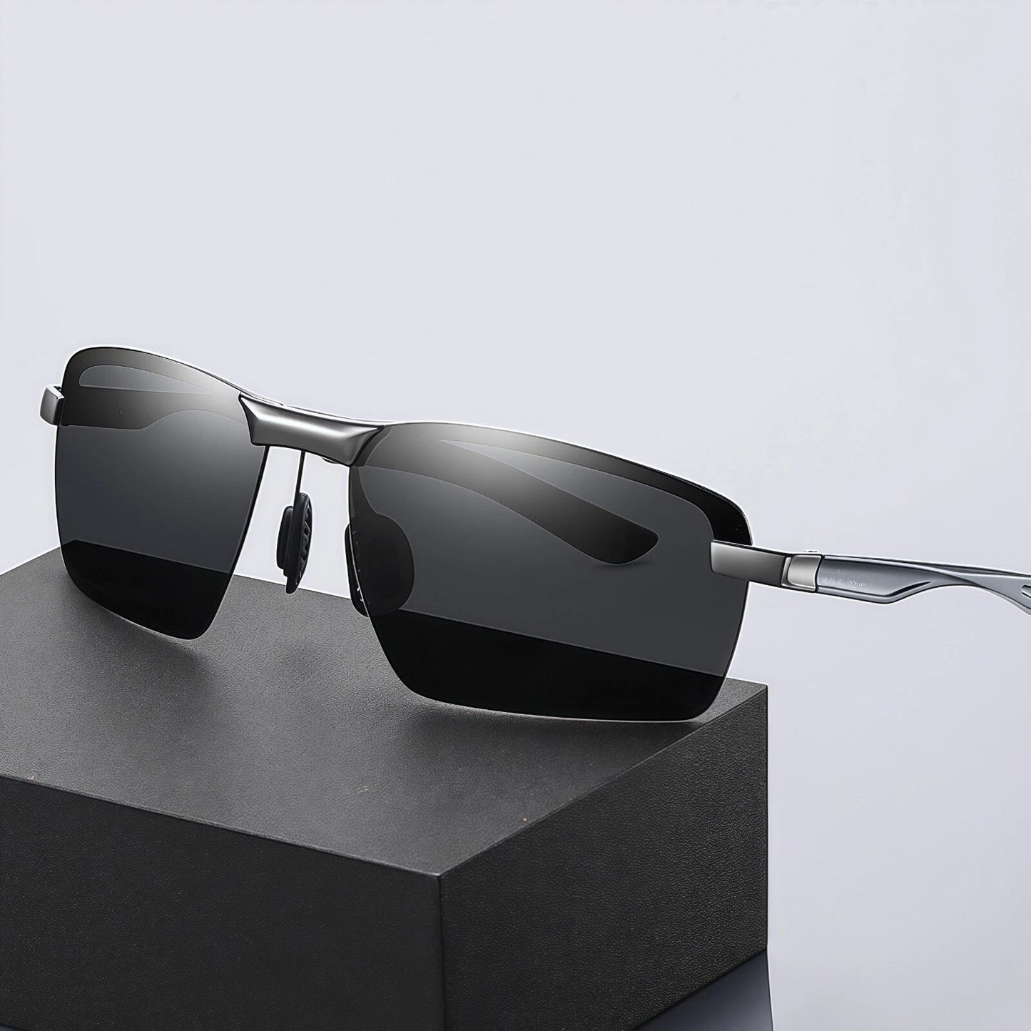 Men Sport Driving Fishing Cycling Polarized Anti Glare UV400 Rimless Sunglasses #3391