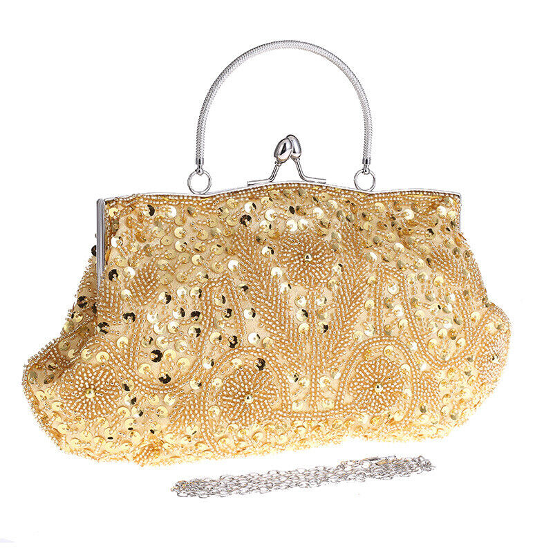 Women Fashion Glitter Party Bridal  Bag Wedding Handbag Prom Evening Clutch