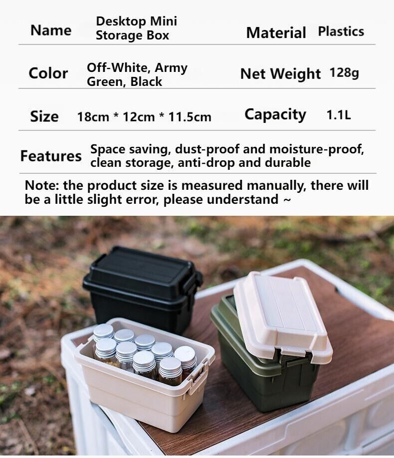 Outdoor Desktop Mini Storage Sundries Box Organizer Camping BBQ Tool Organizer
