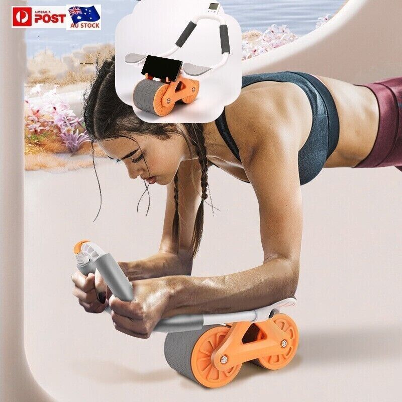 Automatic Rebound Wheel Roller Abdominal Ab Fitness Training Anti Slip Equipment