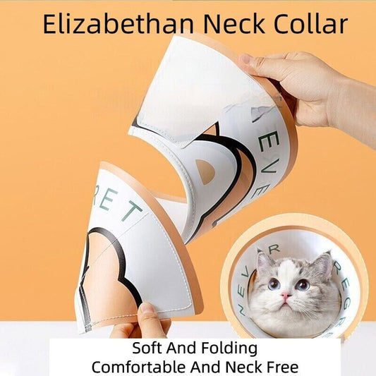 Adjustable Dog Cat Elizabethan Collar Soft Healing Protection Mesh Recovery