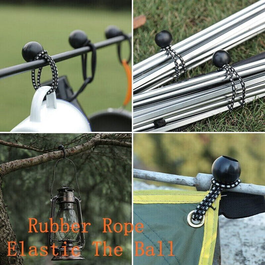 Outdoor Canopy Fixed Bind Elastic Cord Ties Elastic Ball Rubber Bands Tent Clips