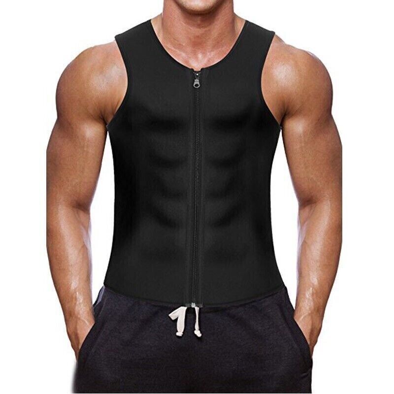 Mens Slimming Body Shaper Vest Neoprene Corset Underwear Compression Tank Top