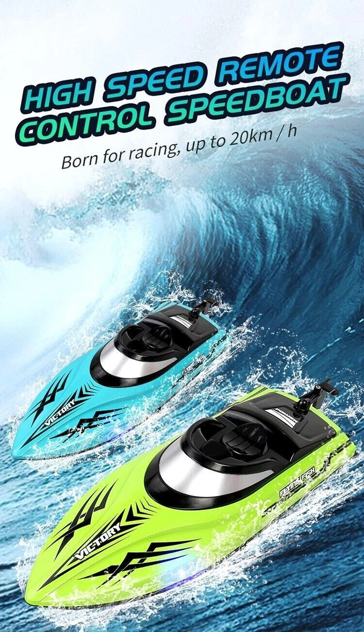 High Speed RC Boat 20km/h 2.4G Remote Control Racing Speedboat Capsize Reset LED