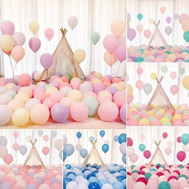Birthday Party Wedding Room Layout Event Decoration Macaron Matte 10" Balloon