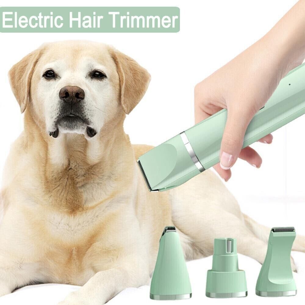 4 In 1 Pet Hair Trimmer Electric Charging Shaver Cat Dog Clippers Grooming Kit