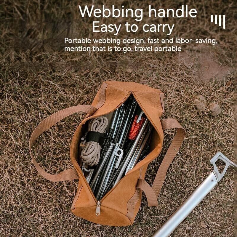 Outdoor Camp Accessories Storage Tool Handheld Bag Cylinder Tent Flor Spike Bag