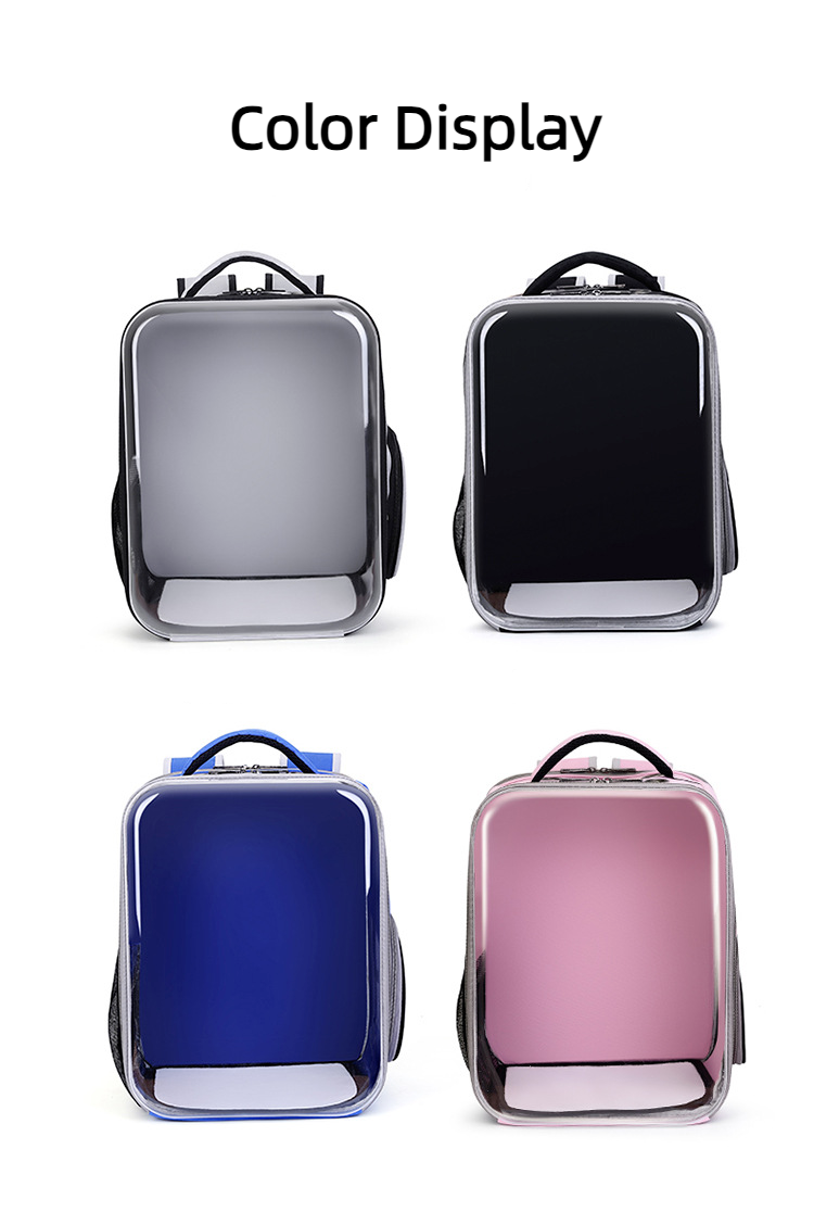 Pet Outdoor Breathable Foldable Clear Large Space Backpack Handheld Shoulder Bag