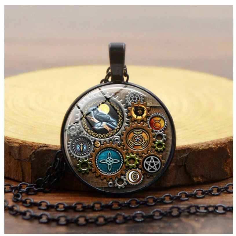 NEW FASHION charm chain Round Pendant Necklace Unisex Fashion Jewelry