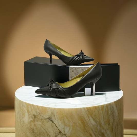 New women ladies low mid heel pumps pointed toe court work office shoes