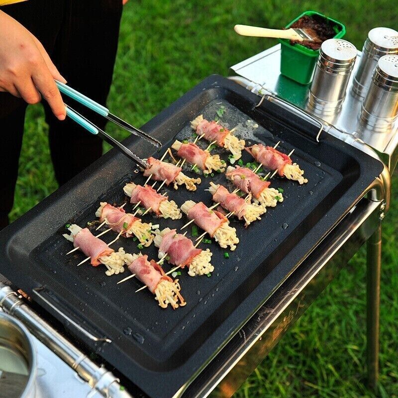 Camping Cooking Large Frying Plate Non-stick Grilled Fish Barbecue Baking Pan