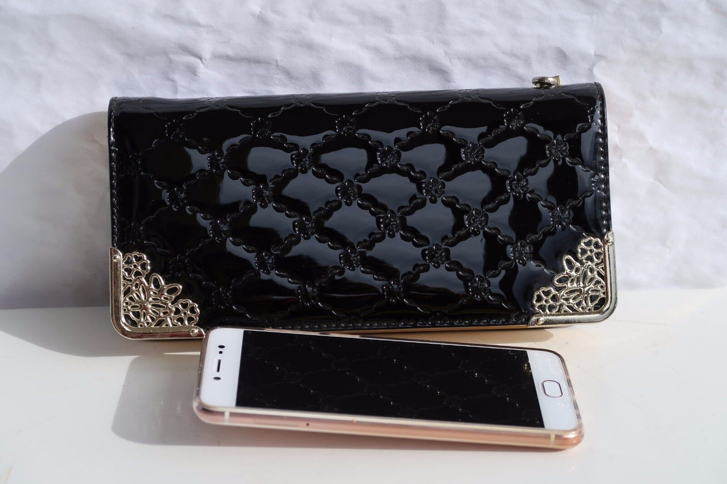 NEW Women Fashion Patent Wallet Zip Around Case Purse Wallet Lady clutch GIFT