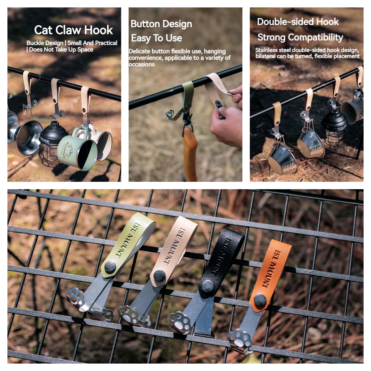 Multifunctional Portable Reusable Stainless Steel Detachable Cat Claw Hook