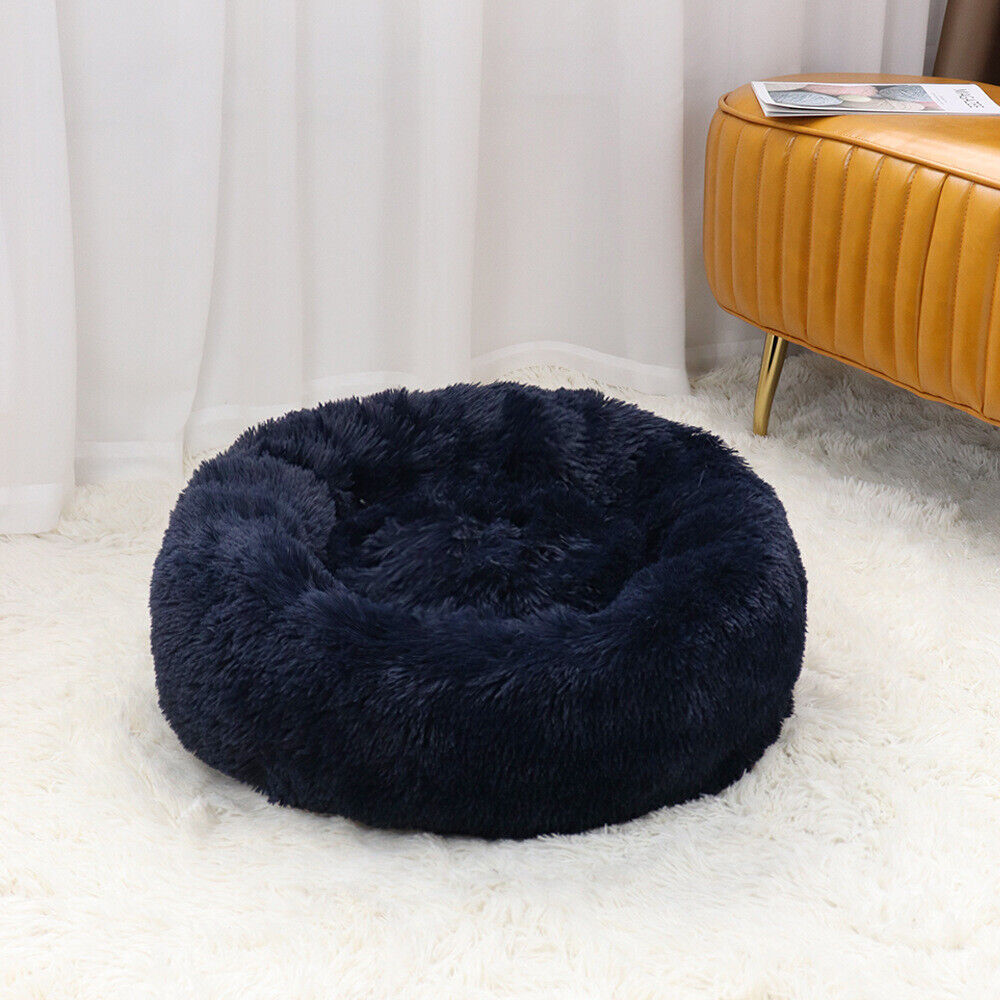 Winter Warm Plush Cat Dog Nest Deep Sleep Round Bed Soft Sofa Couch Cushion