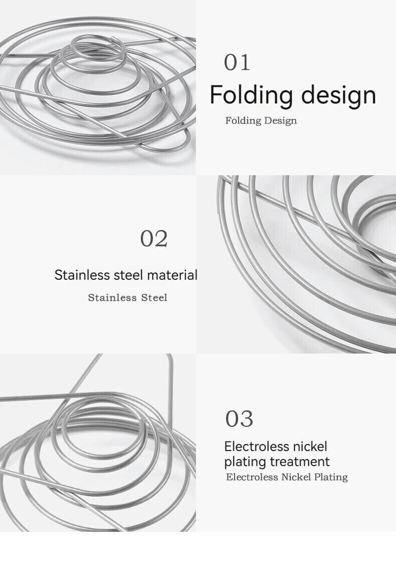 Outdoor Camping Stainless Coffee Drip Rack Holder Folding Funnel Spring Type