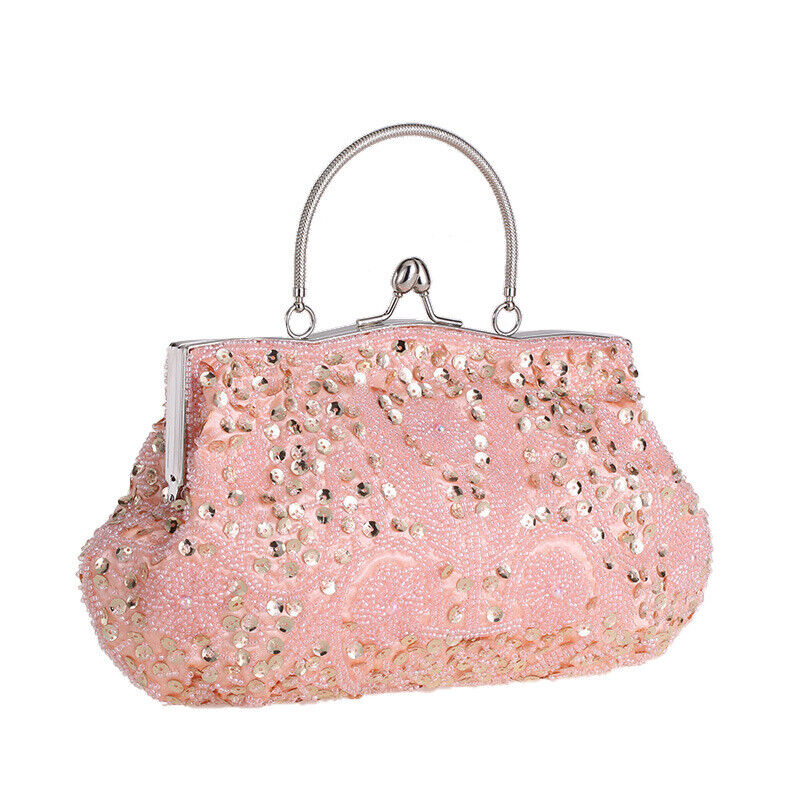 Women Fashion Glitter Party Bridal  Bag Wedding Handbag Prom Evening Clutch