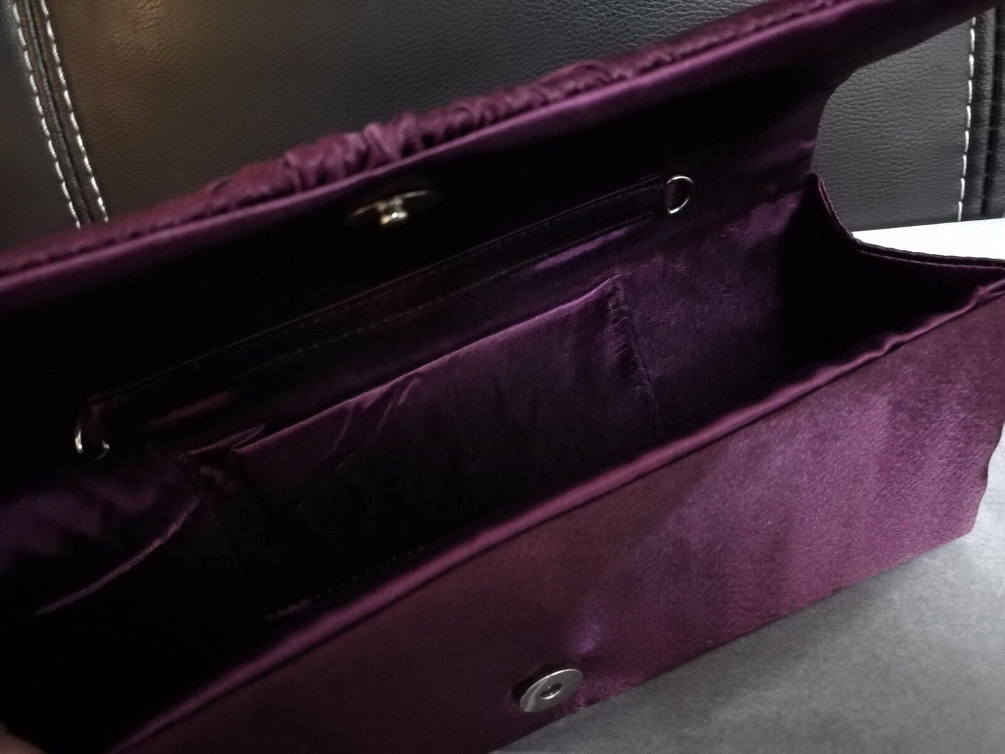 BRAND NEW Shining Satin Ladies Evening Clutch Bag Wedding Bridal Chain Handbag