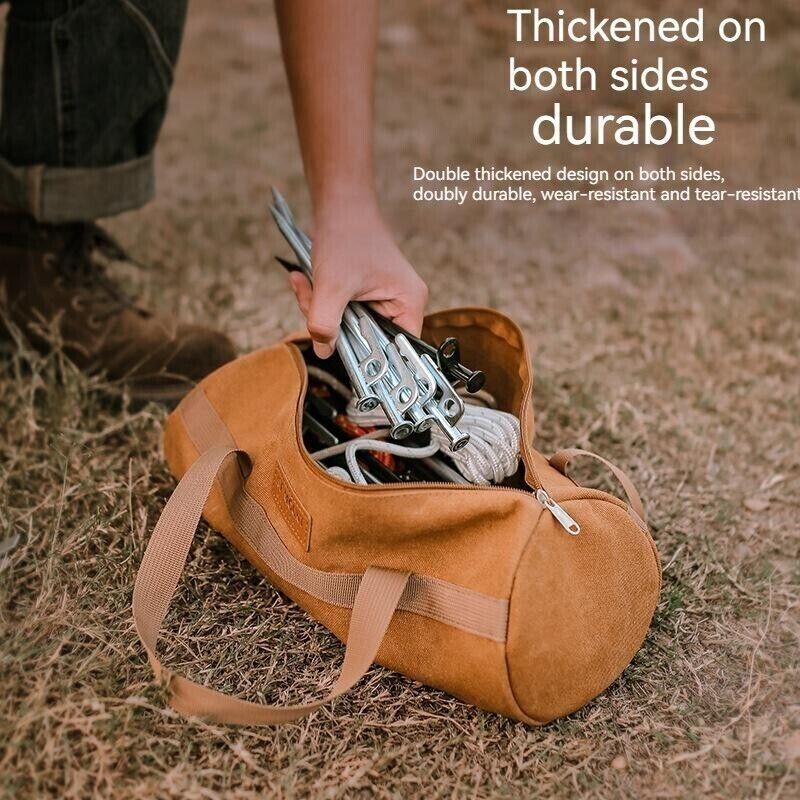 Outdoor Camp Accessories Storage Tool Handheld Bag Cylinder Tent Flor Spike Bag