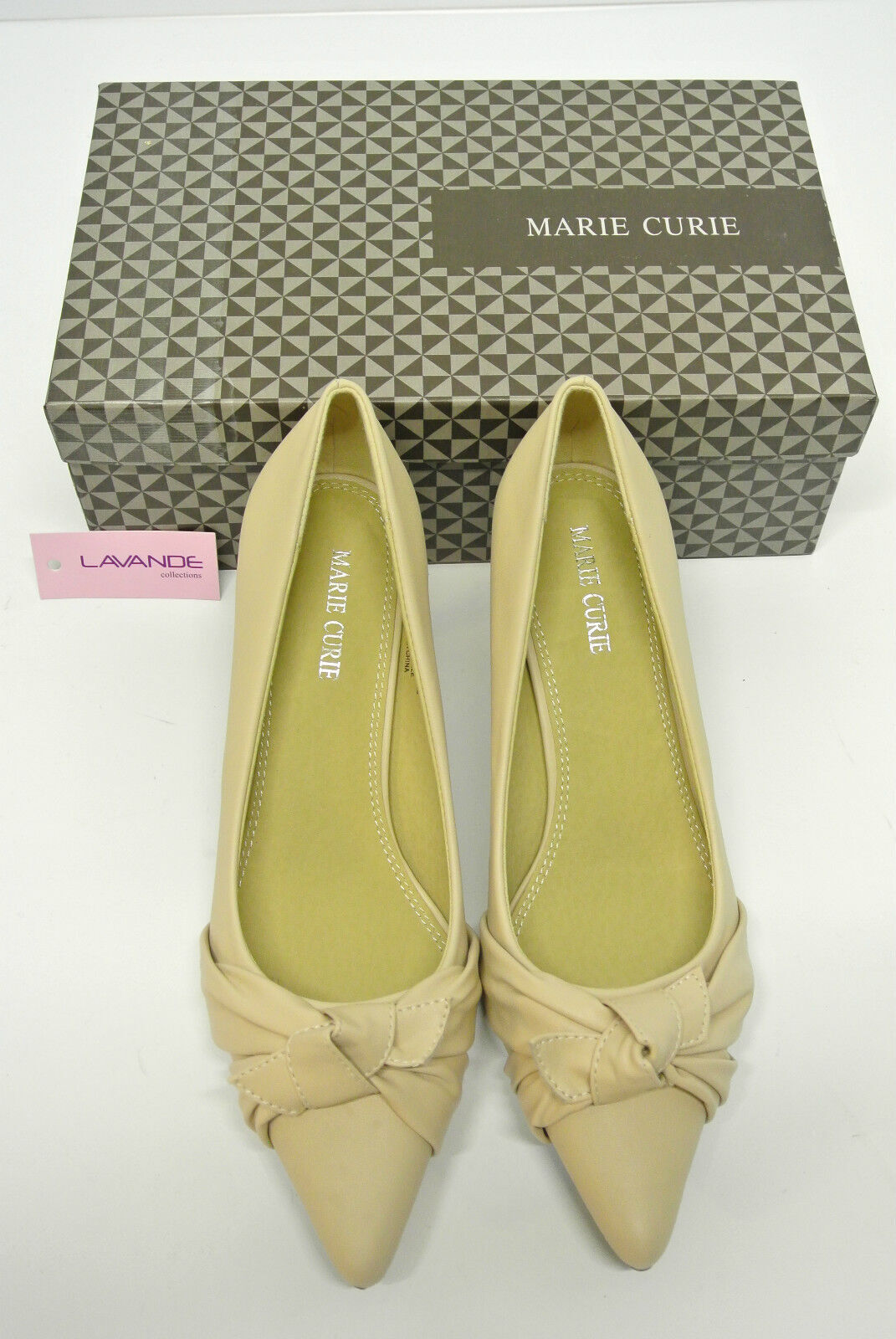 New women ladies low mid heel pumps pointed toe court work office shoes