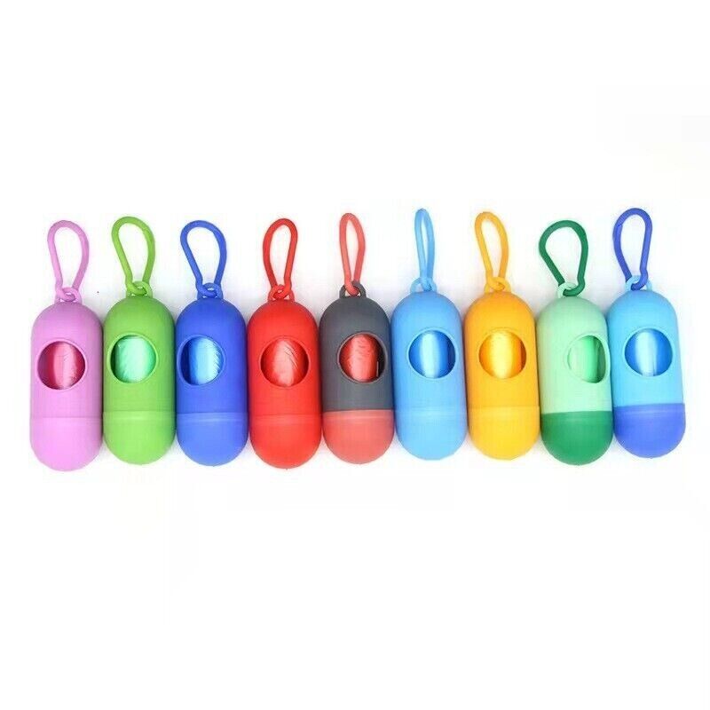 Pet Poop Bag Dispenser Waste Disposable Clean Poo Holder Pick-Up Puppy Garbage