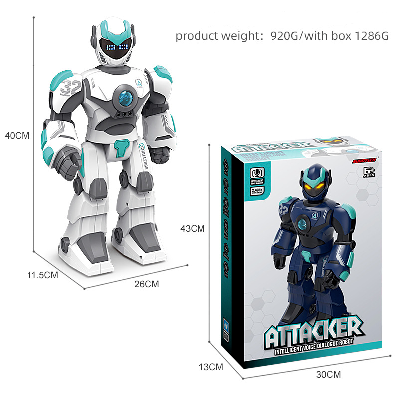 2.4GHz Kid Toys Charge Remote Control Intelligent Gesture Voice Electric Robot