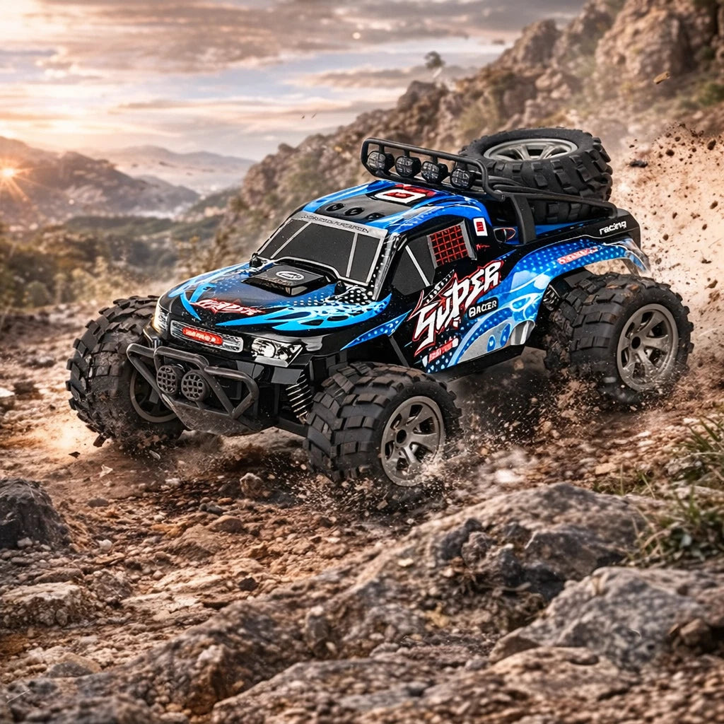 2.4GHz RC Off Road Car 1:18 High Speed Monster Truck Rechargeable Kids Toy Gifts
