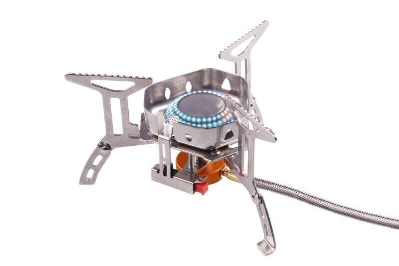 New Outdoor Portable Camping Stainless Steel Picnic Windproof Gas Stove Head