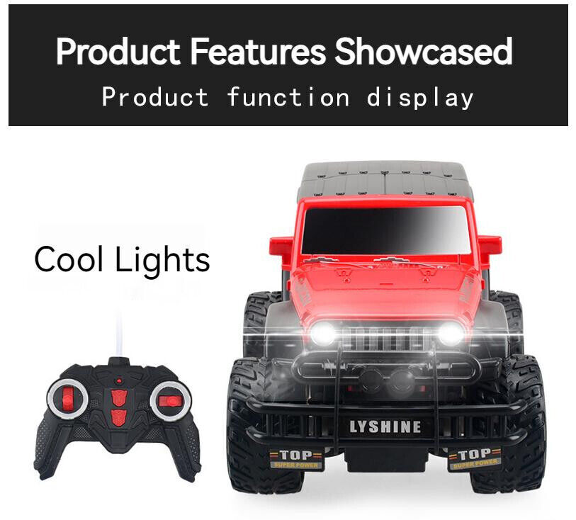 2.4GHz Alloy High Speed Remote Control Racing Buggy Electric Light Toy Car Gift