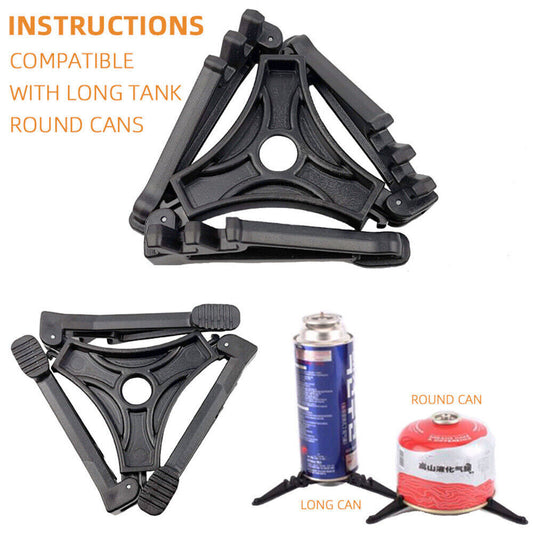 Universal Non Slip Camping Equipment Collapsible Tripod Base Gas Tank Holder