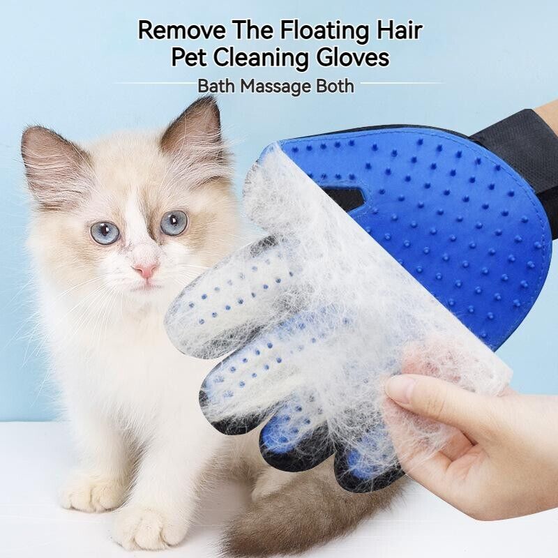 Pet Dog Cat Cleaning Glove Grooming Comb Bathing Remover Hair Shedding Brush