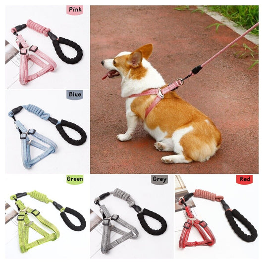 Pet Dog Cat Lead Harness Leash Vest Collar Safe Walking Control Outdoor