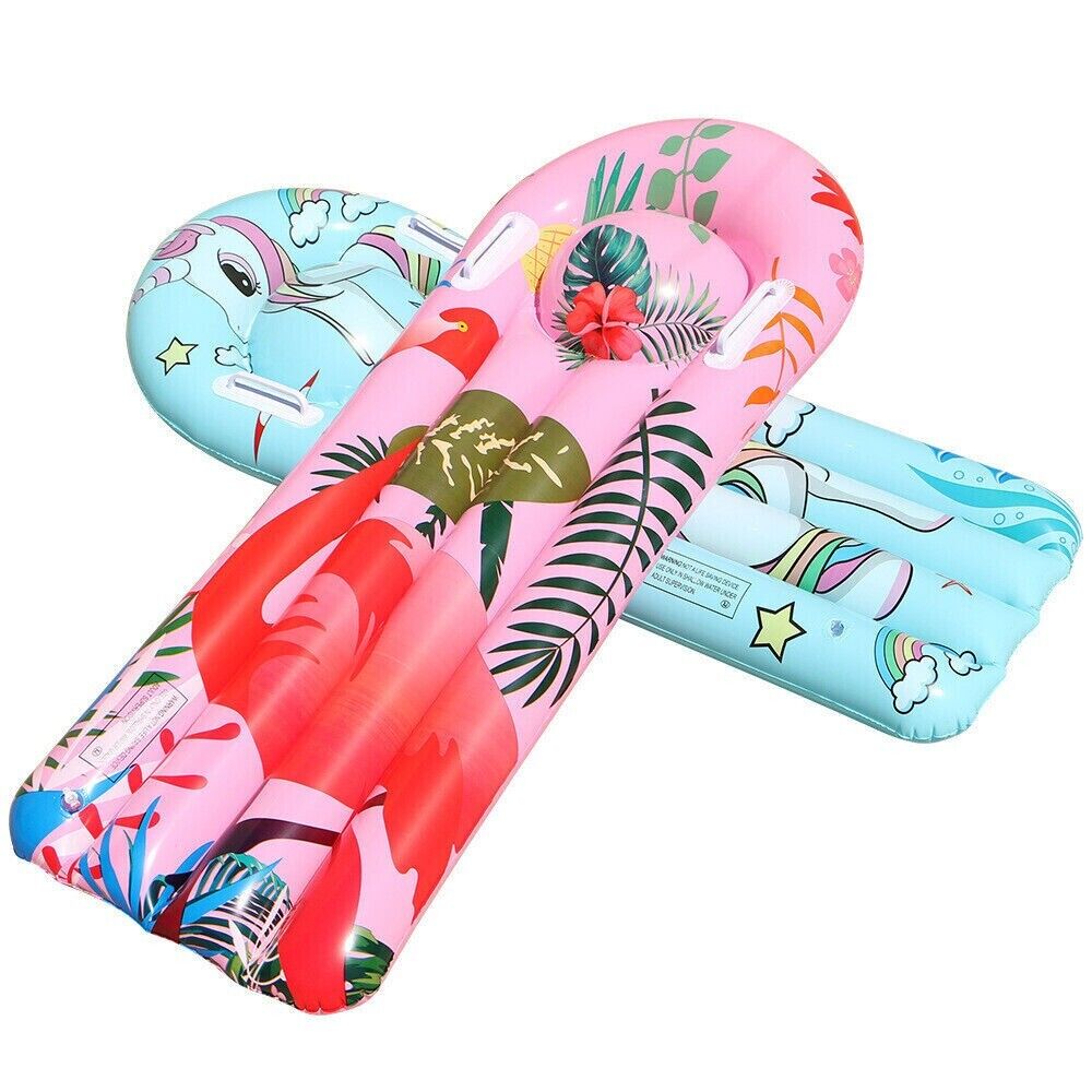 Children's Inflatable Surfboard Float Row Water Skis Float Row Flamingo Bed