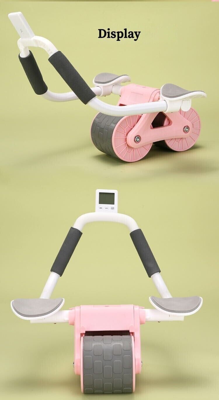 Automatic Rebound Wheel Roller Abdominal Ab Fitness Training Anti Slip Equipment