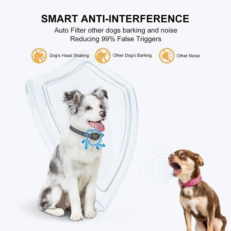 Intelligent Color Screen Dog Training Anti Bark Collar Rechargeable Stop Bark