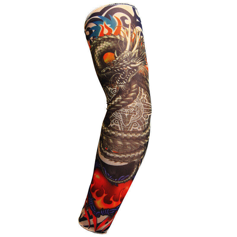 Sunscreen Tatto Arm Stretch Sleeves UV Sun Protect Covers Outdoor Sports Cooling