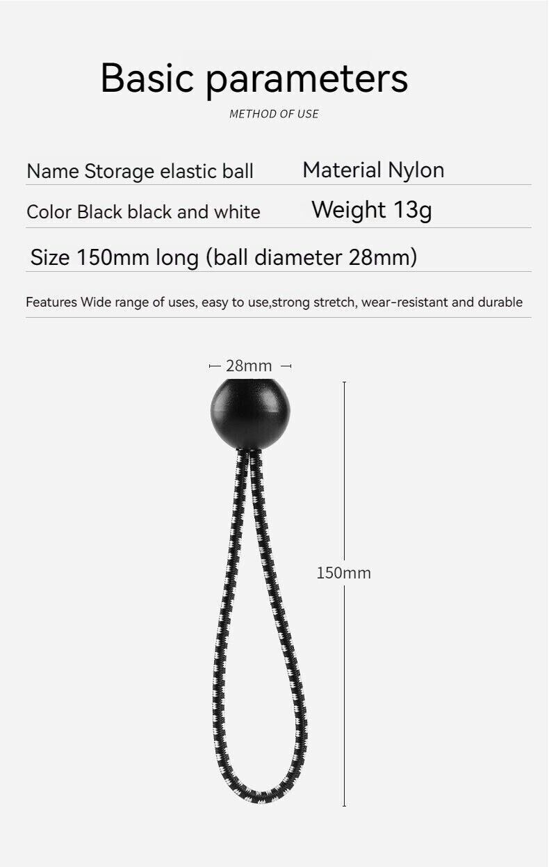 Outdoor Canopy Fixed Bind Elastic Cord Ties Elastic Ball Rubber Bands Tent Clips