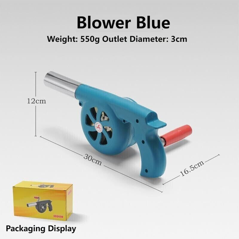 Outdoor Portable Manual Blower Large Wind Metal Outlet Camping BBQ Fire Tool